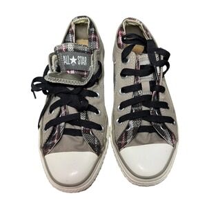 Converse Chuck Taylor All Star Low Top Plaid Lined  Sneakers‎ Mens 4 Womens 6